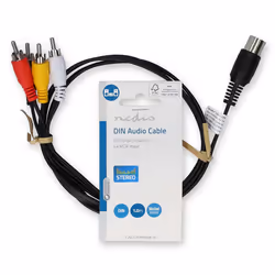 Nedis CAGL20400BK10 câble audio 1 m DIN (5-pin) 4 x RCA Noir