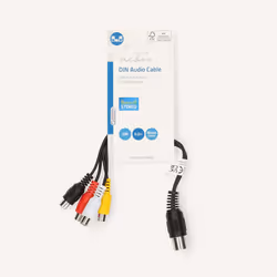 Nedis CAGL20450BK02 câble audio 0,2 m DIN (5-pin) 4 x RCA Noir