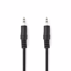 Nedis CAGL22000BK05, 3,5mm, Mâle, 3,5mm, Mâle, 0,5 m, Noir