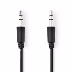 Nedis CAGL22005BK10, 3,5mm, Mâle, 3,5mm, Mâle, 1 m, Noir
