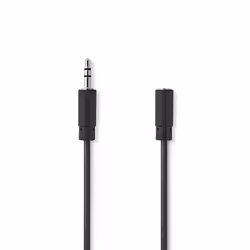Nedis CAGL22050BK100, 3,5mm, Femelle, 3,5mm, Mâle, 10 m, Noir