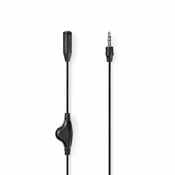 Nedis CAGL22090BK10, 3,5mm, Mâle, 3,5mm, Femelle, 1,5 m, Noir
