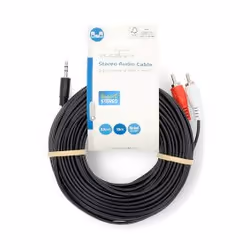 Nedis CAGL22200BK150 câble audio 1,5 m 3,5mm 2 x RCA Noir