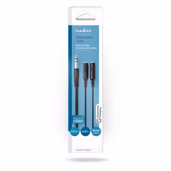 Nedis CAGB23110BK02 câble audio 0,2 m 6,35 mm 2 x 6,35 mm Noir