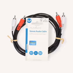 Nedis CAGL24200BK20 câble audio 2 m 2 x RCA Noir