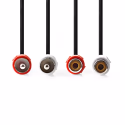 Nedis CAGL24205BK20 câble audio 2 m 2 x RCA Noir