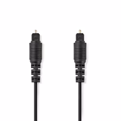 Nedis CAGL25000BK100, Toslink, Mâle, Toslink, Mâle, 10 m, Noir