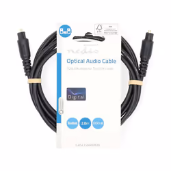 Nedis CAGL25000BK20 câble audio 2 m Toslink Noir