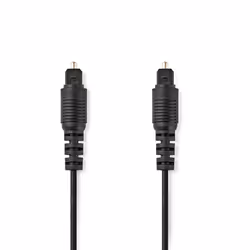Nedis CAGL25000BK50, TOSLINK, Mâle, TOSLINK, Mâle, 5 m, Noir