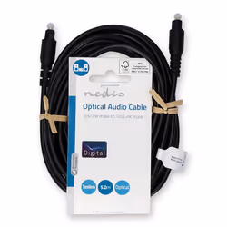 Nedis CAGL25000BK50 câble audio 5 m TOSLINK Noir