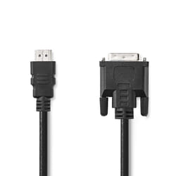 Nedis CCGL34800BK20 câble vidéo et adaptateur 2 m HDMI Type A (Standard) DVI-D Noir