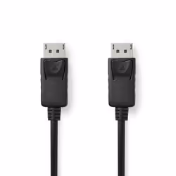 Nedis CCGL37010BK20, 2 m, DisplayPort, DisplayPort, Mâle, Mâle, Droit