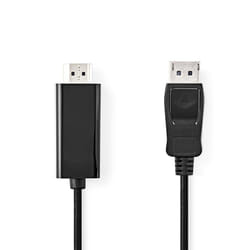Nedis CCGL37100BK10 câble vidéo et adaptateur 1 m DisplayPort HDMI Type A (Standard) Noir