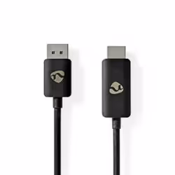 Nedis CCGB37108BK18, 1,8 m, DisplayPort, HDMI, Mâle, Mâle, Droit