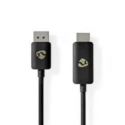 Nedis CCGB37108BK18 câble vidéo et adaptateur 1,8 m DisplayPort HDMI Noir