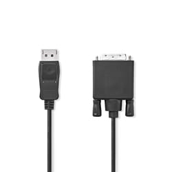 Nedis CCGL37200BK20 câble vidéo et adaptateur 2 m DisplayPort DVI-D Noir