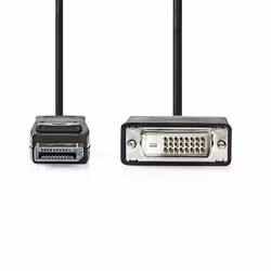Nedis CCGL37200BK20 câble vidéo et adaptateur 2 m DisplayPort DVI-D Noir