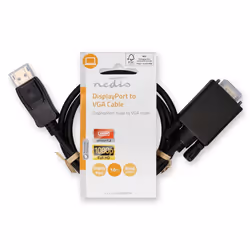 Nedis CCGL37301BK10 câble vidéo et adaptateur 1 m VGA (D-Sub) DisplayPort Noir