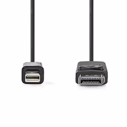 Nedis CCGL37400BK10 câble DisplayPort 1 m Mini DisplayPort Noir