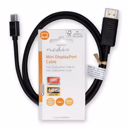 Nedis CCGL37400BK10 câble DisplayPort 1 m Mini DisplayPort Noir