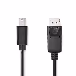 Nedis CCGL37400BK20, 2 m, DisplayPort, Mini DisplayPort, Mâle, Mâle, 3840 x 2160 pixels