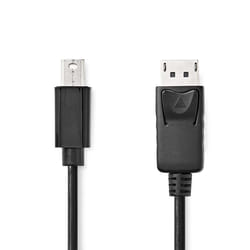 Nedis CCGL37400BK20 câble DisplayPort 2 m Mini DisplayPort Noir