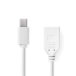 Nedis CCGB37450WT02 câble DisplayPort 0,2 m Mini DisplayPort Blanc
