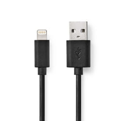 Nedis CCGL39300BK10 câble Lightning 1 m Noir