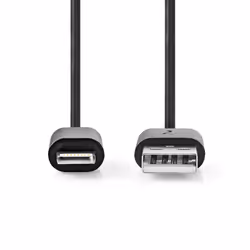 Nedis CCGL39300BK10 câble Lightning 1 m Noir