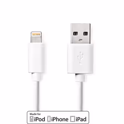 Nedis CCGL39300WT30 câble Lightning 3 m Blanc