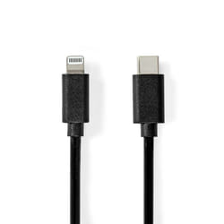Nedis CCGL39650BK10 câble Lightning 1 m Noir