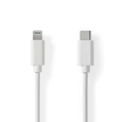 Nedis CCGL39650WT10 câble Lightning 1 m Blanc