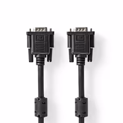 Nedis CCGL59000BK30, 3 m, VGA (D-Sub), VGA (D-Sub), Mâle, Mâle, Noir