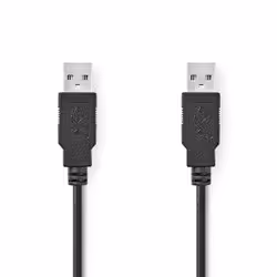 Nedis CCGL60000BK10, 1 m, USB A, USB A, USB 2.0, 0,48 Gbit/s, Noir