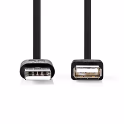 Nedis CCGL60010BK10 câble USB 1 m USB 2.0 USB A Noir