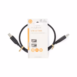 Nedis CCGL60100BK05 câble USB 0,5 m USB 2.0 USB A USB B Noir