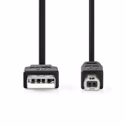 Nedis CCGL60100BK10 câble USB USB 2.0 1 m USB A USB B Noir