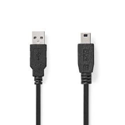 Nedis CCGL60300BK10 câble USB 1 m USB 2.0 USB A Mini-USB B Noir
