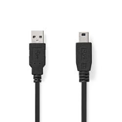 Nedis CCGL60300BK50 câble USB USB 2.0 5 m USB A Mini-USB B Noir