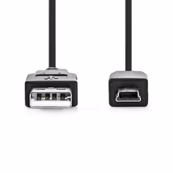 Nedis CCGL60300BK50 câble USB USB 2.0 5 m USB A Mini-USB B Noir