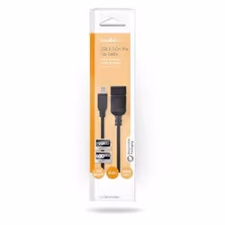 Nedis CCGB60315BK02 câble USB 0,2 m USB 2.0 USB A Noir