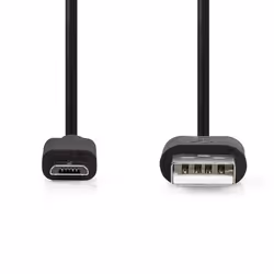 Nedis CCGL60500BK10 câble USB 1 m USB 2.0 USB A Micro-USB B Noir
