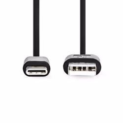 Nedis CCGL60600BK10 câble USB USB 2.0 1 m USB A USB C Noir