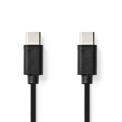Nedis CCGL60700BK10 câble USB 1 m USB 2.0 USB C Noir