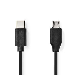 Nedis CCGL60750BK10 câble USB 1 m USB 2.0 Micro-USB B USB A Noir