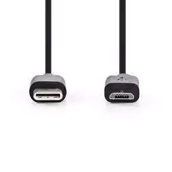 Nedis CCGL60750BK10 câble USB 1 m USB 2.0 Micro-USB B USB A Noir