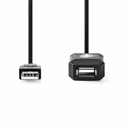 Nedis CCGL60EXTBK50 câble USB USB 2.0 5 m USB A Noir