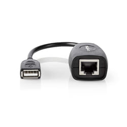 Nedis CCGB60EXTBK500 changeur de genre de câble RJ-45 USB 1.1 Type-A Noir