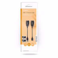 Nedis CCGB60EXTBK500 changeur de genre de câble RJ-45 USB 1.1 Type-A Noir