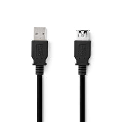 Nedis CCGL61010BK10 câble USB 1 m USB 3.2 Gen 1 (3.1 Gen 1) USB A Noir